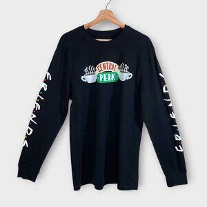 Friends Central Perk Cafe T-Shirt LARGE Long Sleeve Unisex 100% Cotton NEW
